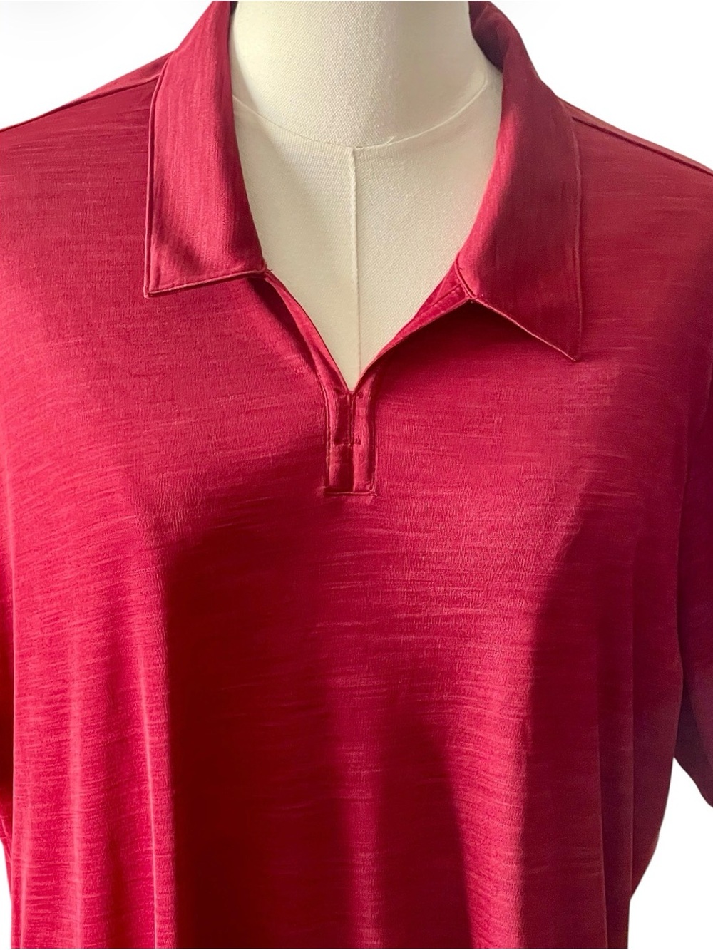 Adidas Women’s A403 Mélange Golf Polo 2XL NWT Burgundy - Picture 4 of 12